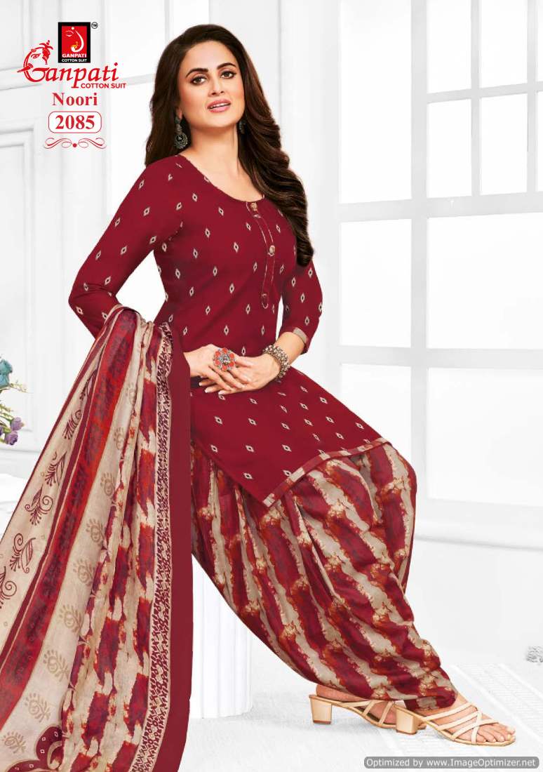 Noori Vol 9 By Ganpati Printed Cotton Dress Material Wholesale Clothing Distributors In India